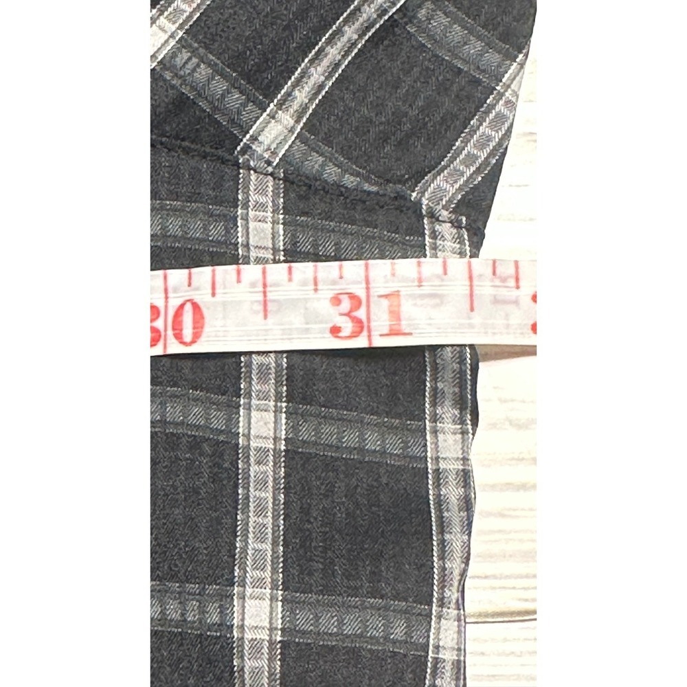 Columbia 4X Black Plaid Button Down Long Sleeve Fishing Shirt - Picture 6 of 7